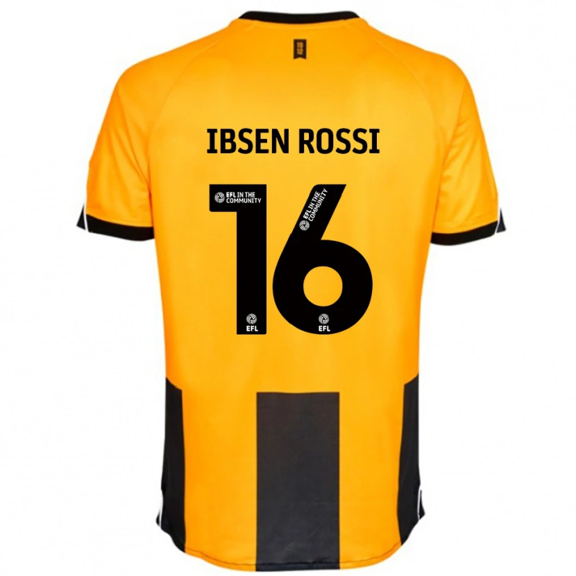 Danxen Mujer Camiseta Zeno Ibsen Rossi #16 Naranja Negro 1ª Equipación 2025/26 La Camisa