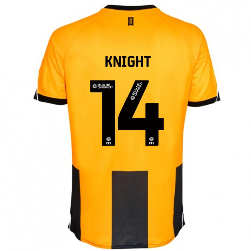 Danxen Mujer Camiseta Ben Knight #14 Naranja Negro 1ª Equipación 2025/26 La Camisa