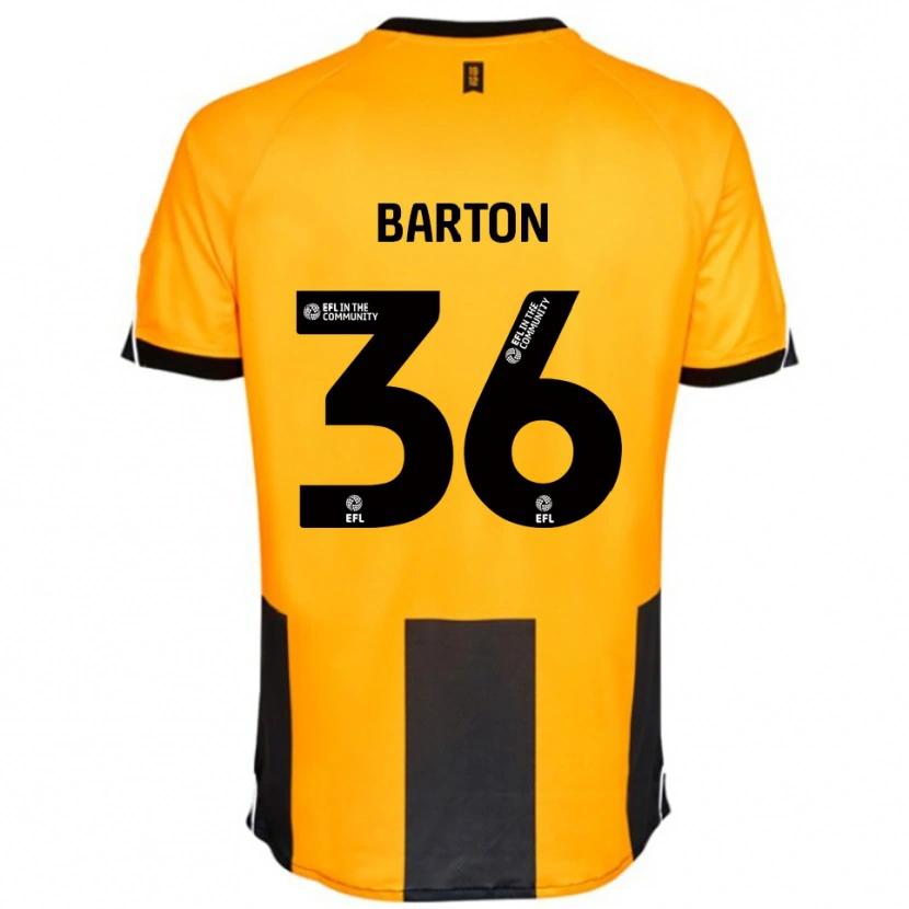 Danxen Mujer Camiseta Dan Barton #36 Naranja Negro 1ª Equipación 2025/26 La Camisa