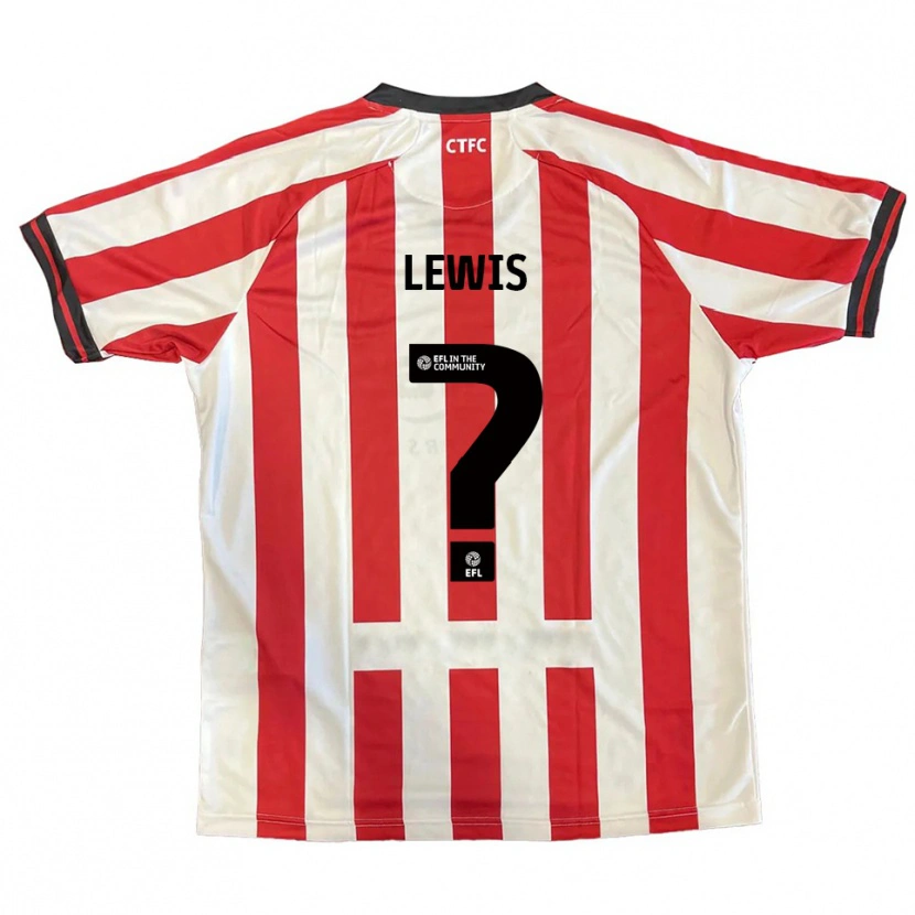 Danxen Mujer Camiseta Eddie Lewis #0 Rojo Blanco Negro 1ª Equipación 2025/26 La Camisa