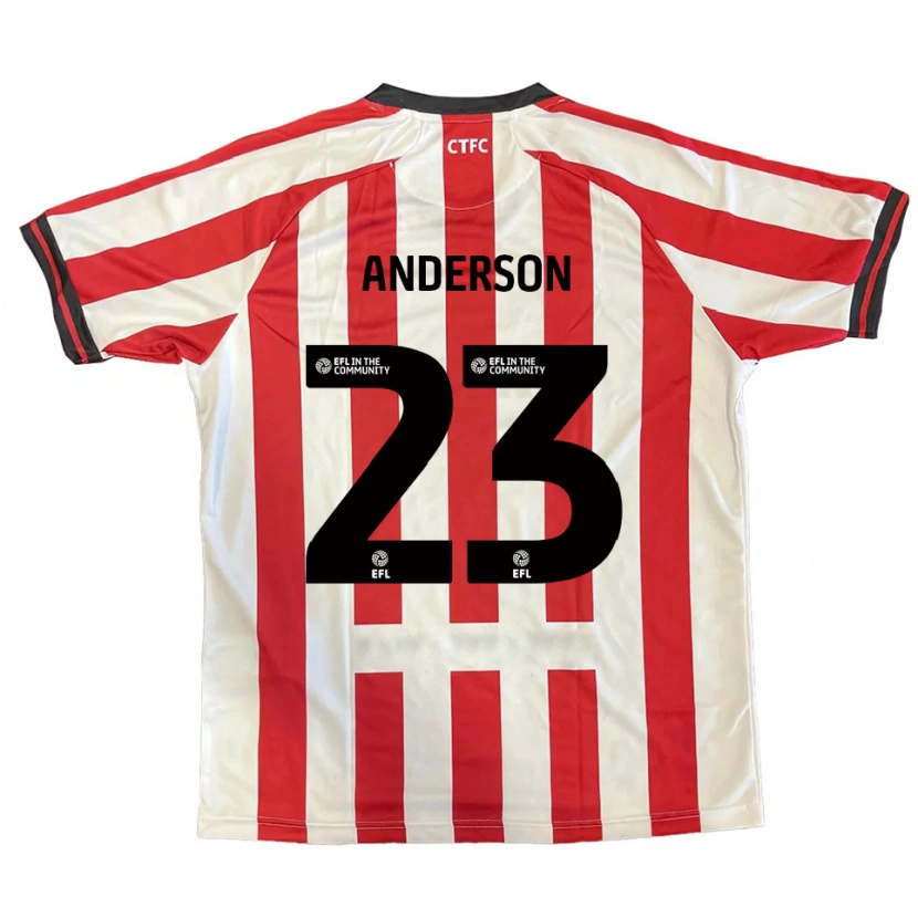 Danxen Mujer Camiseta Taine Anderson #23 Rojo Blanco Negro 1ª Equipación 2025/26 La Camisa