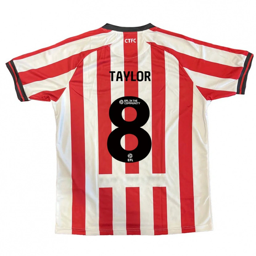 Danxen Mujer Camiseta Charlie Taylor #8 Rojo Blanco Negro 1ª Equipación 2025/26 La Camisa