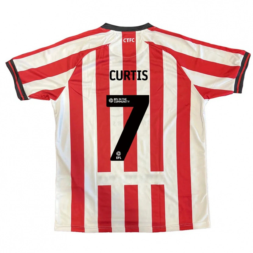 Danxen Mujer Camiseta Amelie Curtis #7 Rojo Blanco Negro 1ª Equipación 2025/26 La Camisa