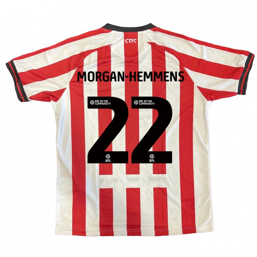 Danxen Mujer Camiseta Kaitlyn Morgan-Hemmens #22 Rojo Blanco Negro 1ª Equipación 2025/26 La Camisa