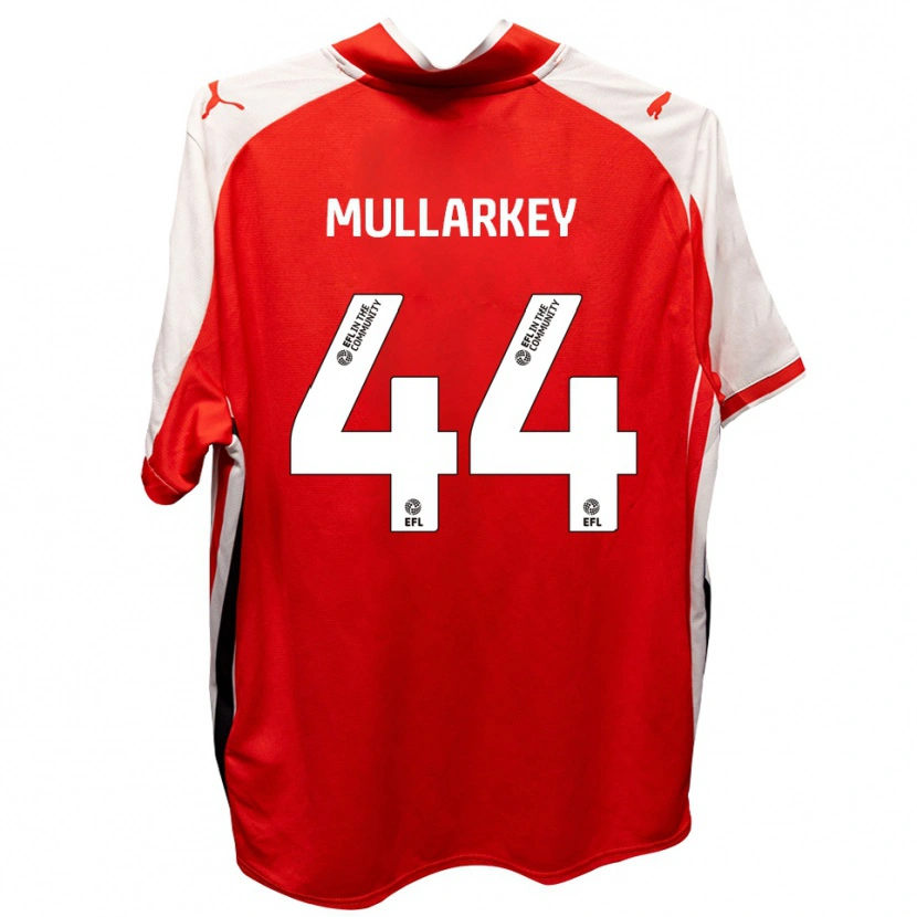Danxen Mujer Camiseta Toby Mullarkey #44 Rojo Blanco 1ª Equipación 2025/26 La Camisa