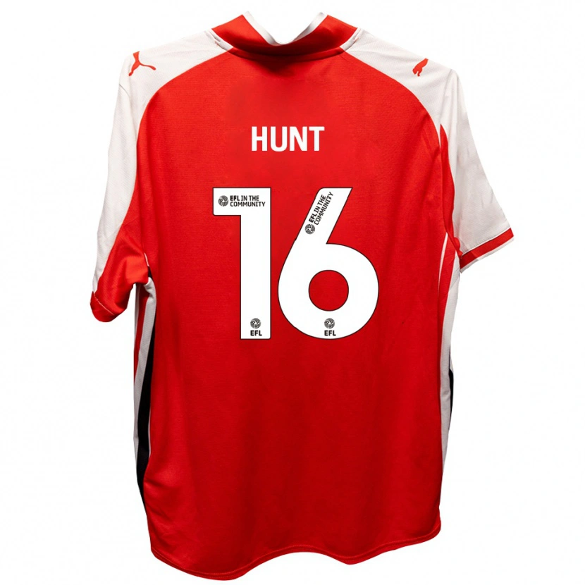 Danxen Mujer Camiseta Mackenzie Hunt #16 Rojo Blanco 1ª Equipación 2025/26 La Camisa