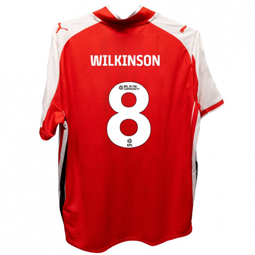 Danxen Mujer Camiseta Rylee Wilkinson #8 Rojo Blanco 1ª Equipación 2025/26 La Camisa