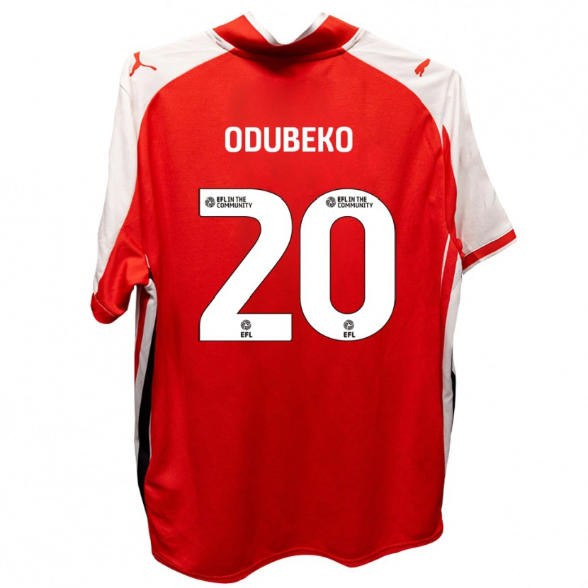 Danxen Mujer Camiseta Mipo Odubeko #20 Rojo Blanco 1ª Equipación 2025/26 La Camisa