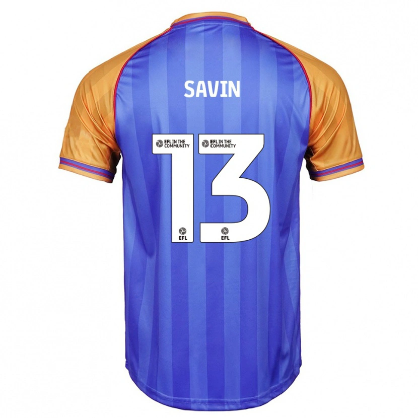 Danxen Mujer Camiseta Toby Savin #13 Azul Naranja 1ª Equipación 2025/26 La Camisa