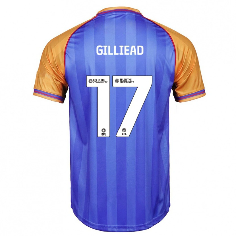 Danxen Mujer Camiseta Alex Gilliead #17 Azul Naranja 1ª Equipación 2025/26 La Camisa