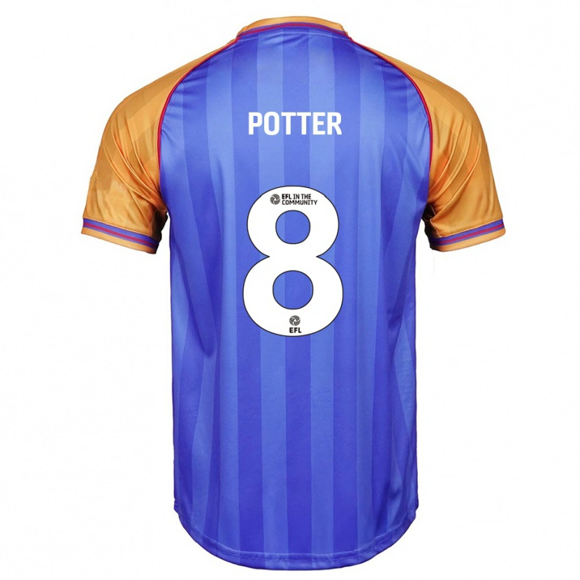 Danxen Mujer Camiseta Milly Potter #8 Azul Naranja 1ª Equipación 2025/26 La Camisa