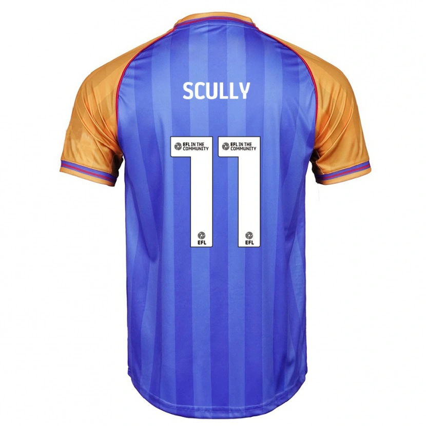 Danxen Mujer Camiseta Anthony Scully #11 Azul Naranja 1ª Equipación 2025/26 La Camisa