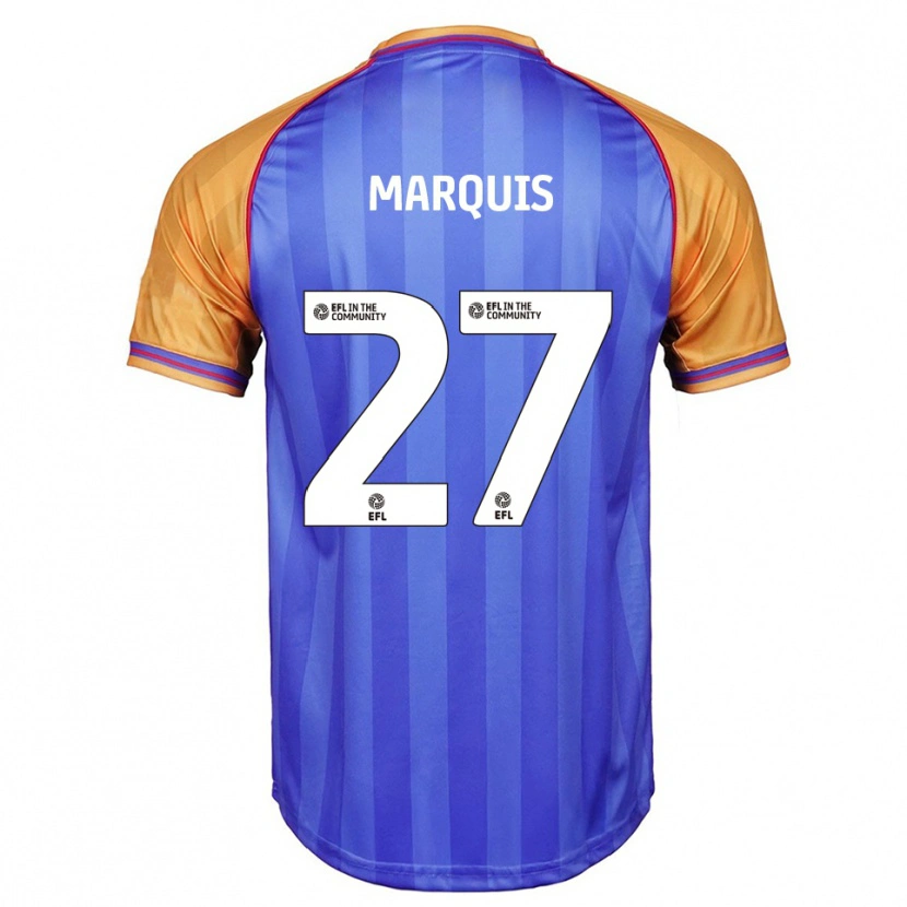 Danxen Mujer Camiseta John Marquis #27 Azul Naranja 1ª Equipación 2025/26 La Camisa