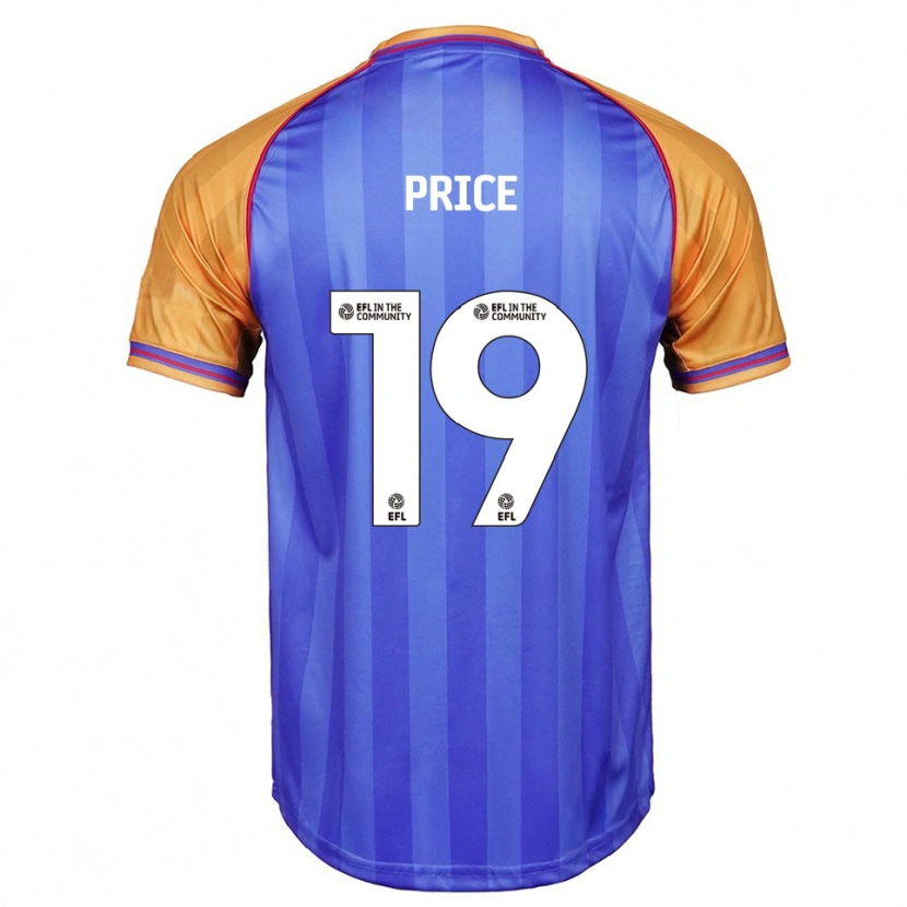 Danxen Mujer Camiseta Jack Price #19 Azul Naranja 1ª Equipación 2025/26 La Camisa