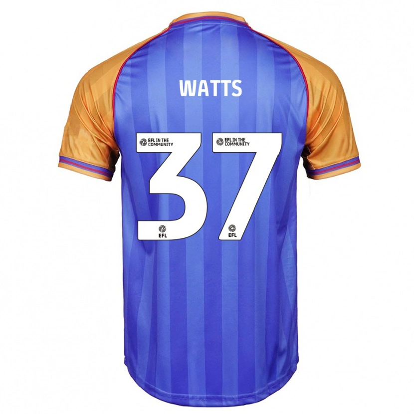 Danxen Mujer Camiseta Harvey Watts #37 Azul Naranja 1ª Equipación 2025/26 La Camisa