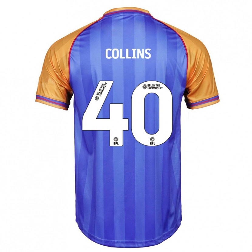 Danxen Mujer Camiseta Jude Collins #40 Azul Naranja 1ª Equipación 2025/26 La Camisa