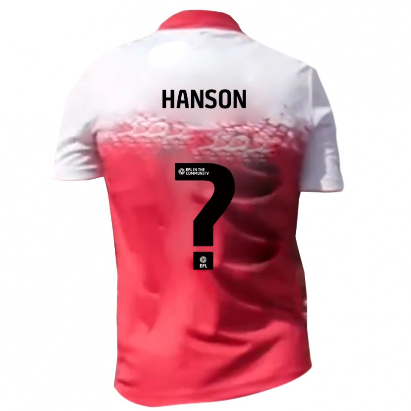 Danxen Mujer Camiseta Jacob Hanson #0 Rojo Blanco 1ª Equipación 2025/26 La Camisa