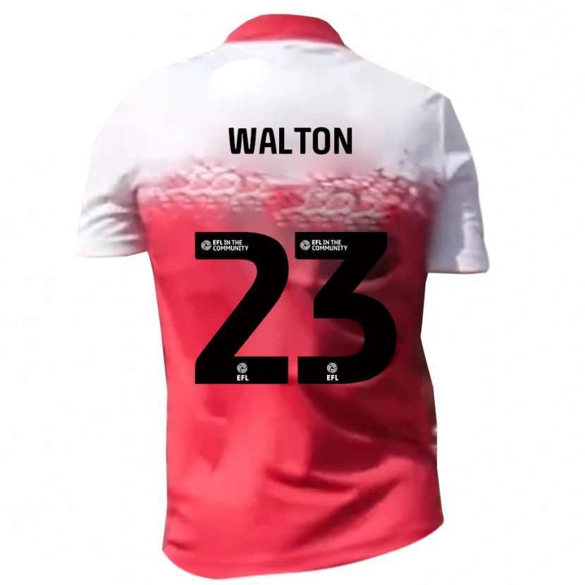 Danxen Mujer Camiseta Tyler Walton #23 Rojo Blanco 1ª Equipación 2025/26 La Camisa