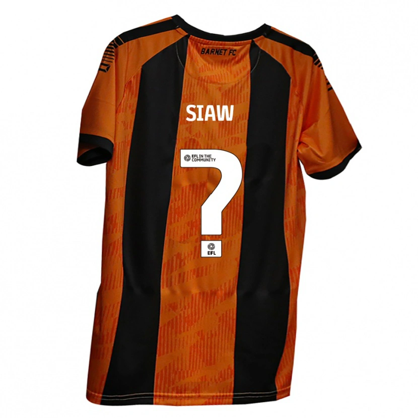 Danxen Mujer Camiseta Bright Siaw #0 Naranja Negro 1ª Equipación 2025/26 La Camisa
