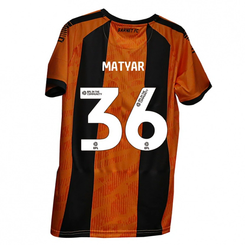 Danxen Mujer Camiseta Rohat Matyar #36 Naranja Negro 1ª Equipación 2025/26 La Camisa