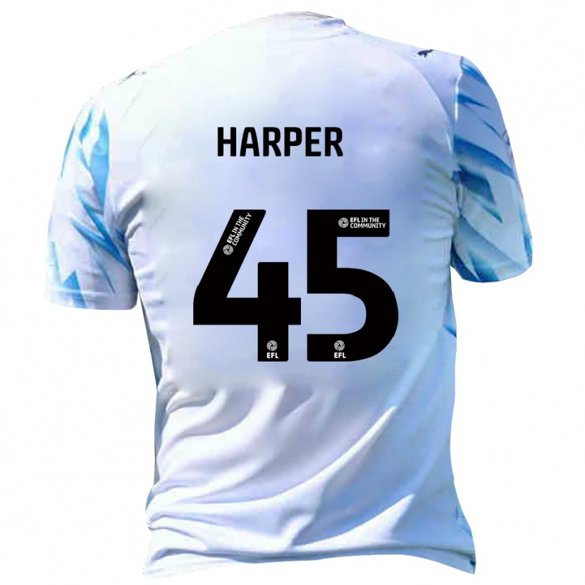 Danxen Mujer Camiseta Rekeem Harper #45 Blanco Celeste 1ª Equipación 2025/26 La Camisa