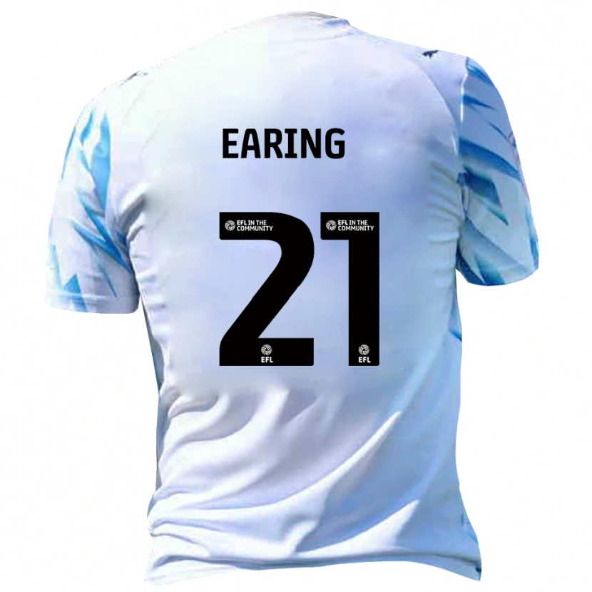 Danxen Mujer Camiseta Jack Earing #21 Blanco Celeste 1ª Equipación 2025/26 La Camisa