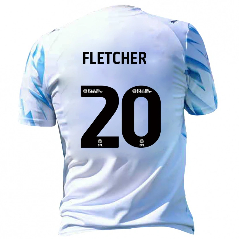 Danxen Mujer Camiseta Isaac Fletcher #20 Blanco Celeste 1ª Equipación 2025/26 La Camisa
