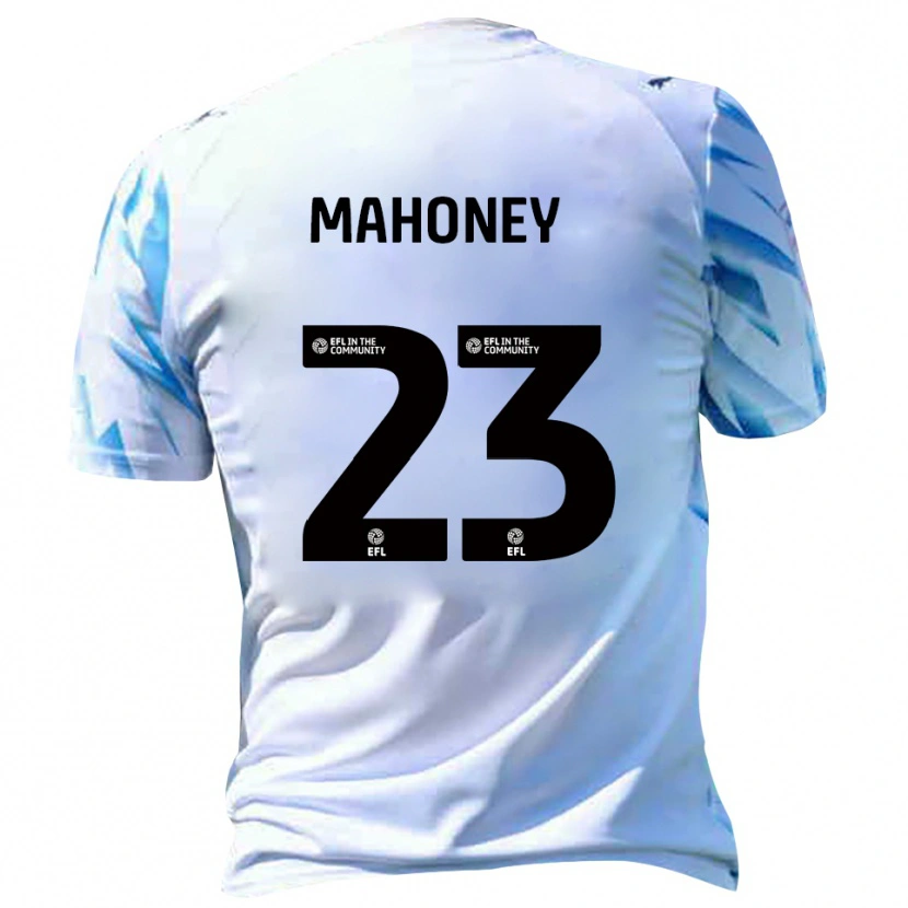 Danxen Mujer Camiseta Connor Mahoney #23 Blanco Celeste 1ª Equipación 2025/26 La Camisa