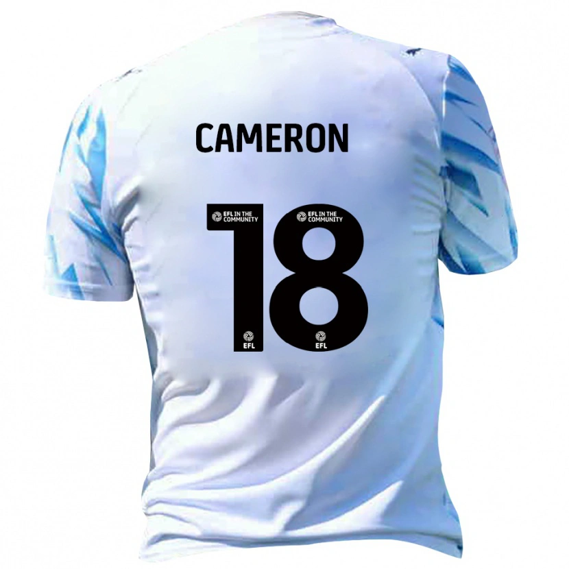 Danxen Mujer Camiseta Innes Cameron #18 Blanco Celeste 1ª Equipación 2025/26 La Camisa