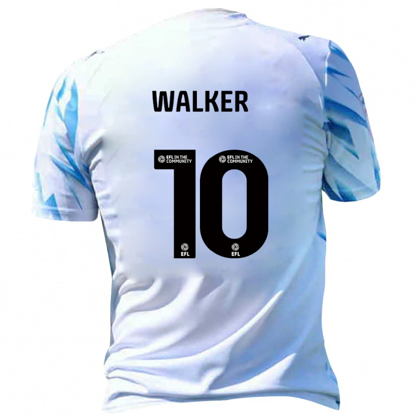 Danxen Mujer Camiseta Tyler Walker #10 Blanco Celeste 1ª Equipación 2025/26 La Camisa