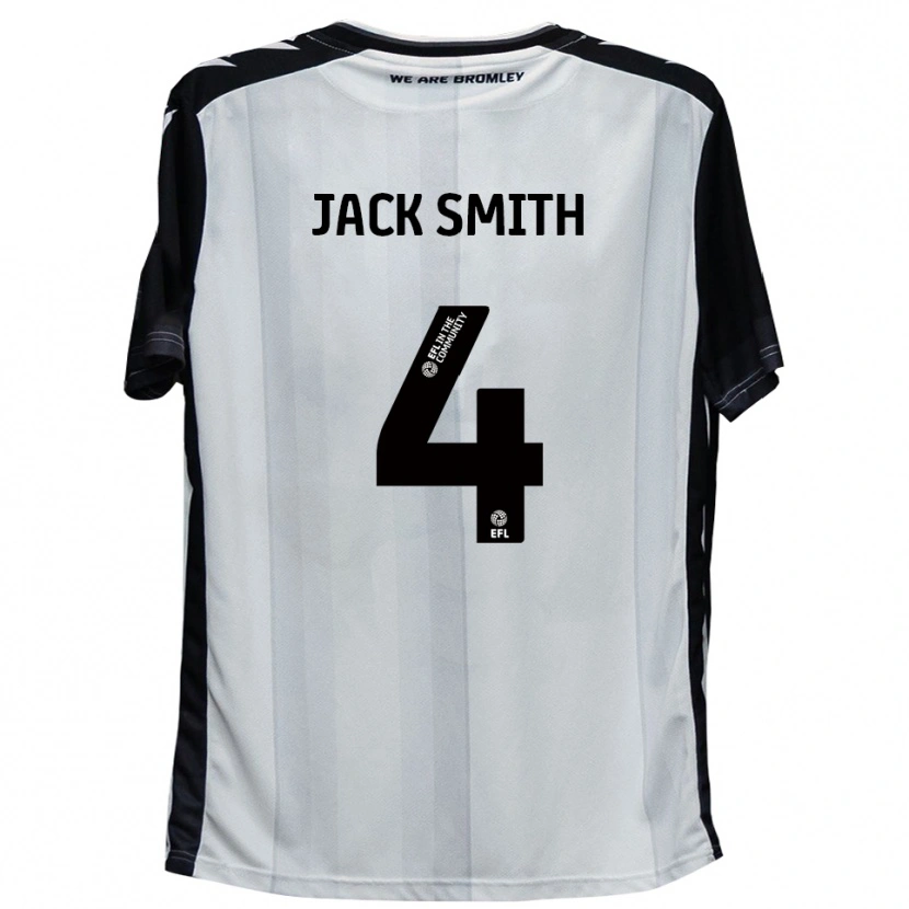 Danxen Mujer Camiseta Jack Smith #4 Blanco Negro 1ª Equipación 2025/26 La Camisa