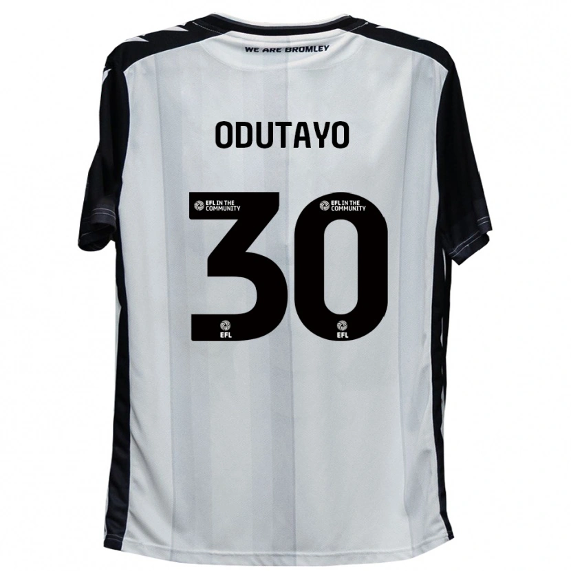Danxen Mujer Camiseta Idris Odutayo #30 Blanco Negro 1ª Equipación 2025/26 La Camisa