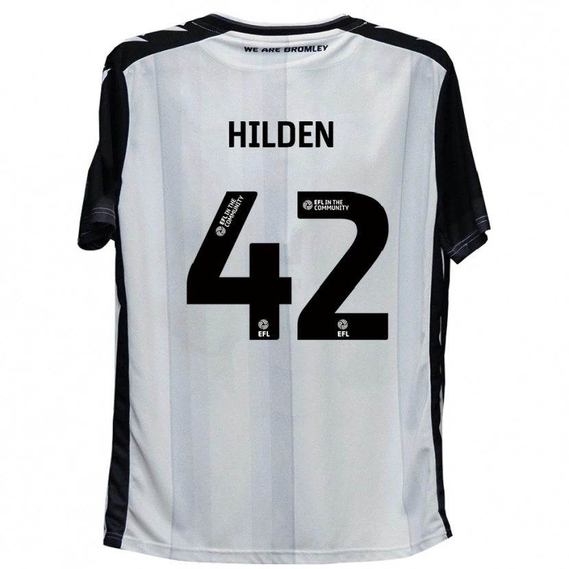 Danxen Mujer Camiseta Alfie Hilden #42 Blanco Negro 1ª Equipación 2025/26 La Camisa