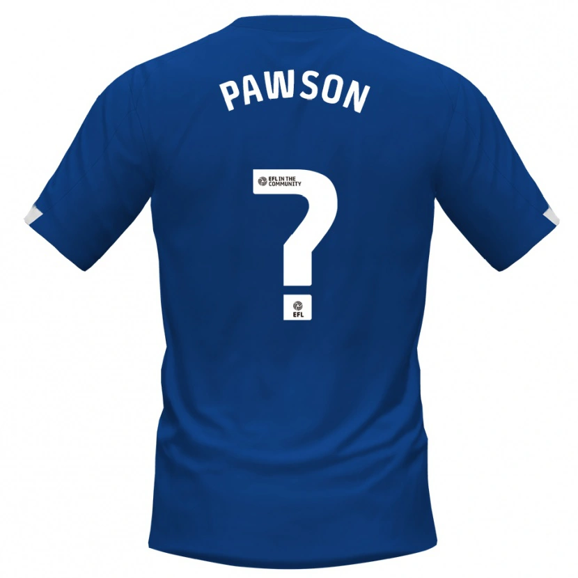 Danxen Mujer Camiseta Thomas Pawson #0 Azul Blanco 1ª Equipación 2025/26 La Camisa