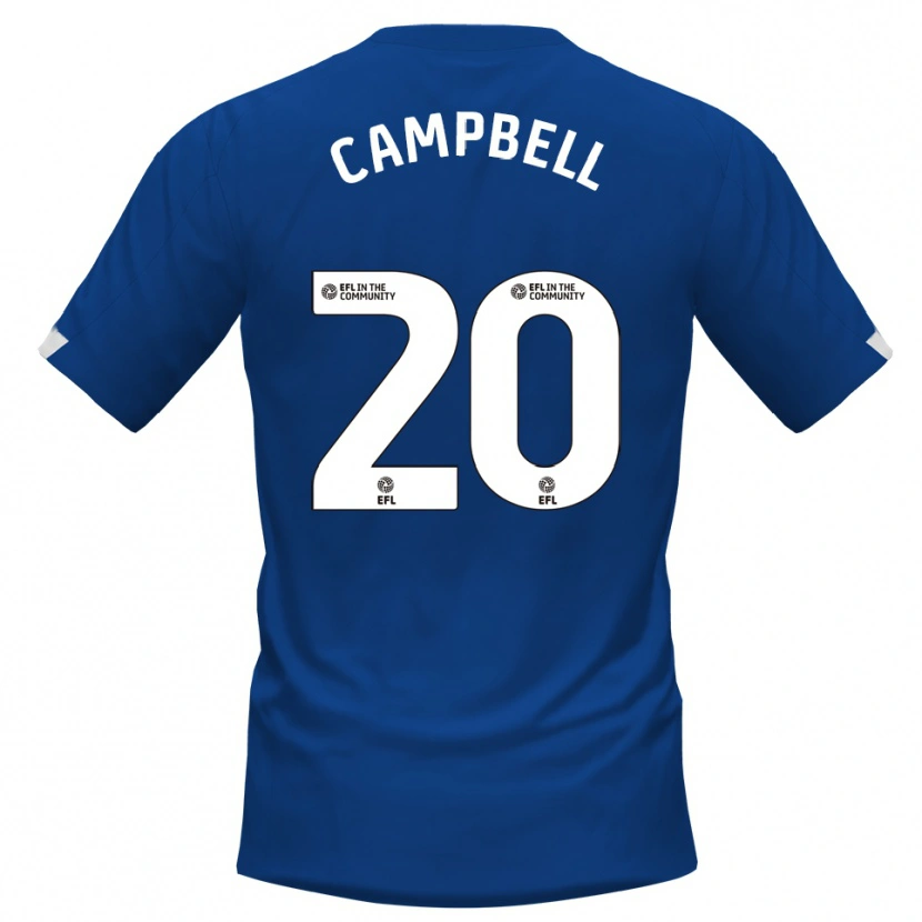 Danxen Mujer Camiseta Vontae Daley-Campbell #20 Azul Blanco 1ª Equipación 2025/26 La Camisa