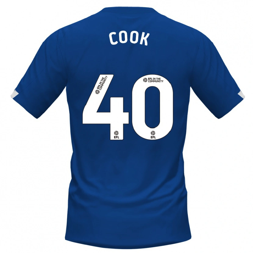 Danxen Mujer Camiseta Connor Cook #40 Azul Blanco 1ª Equipación 2025/26 La Camisa