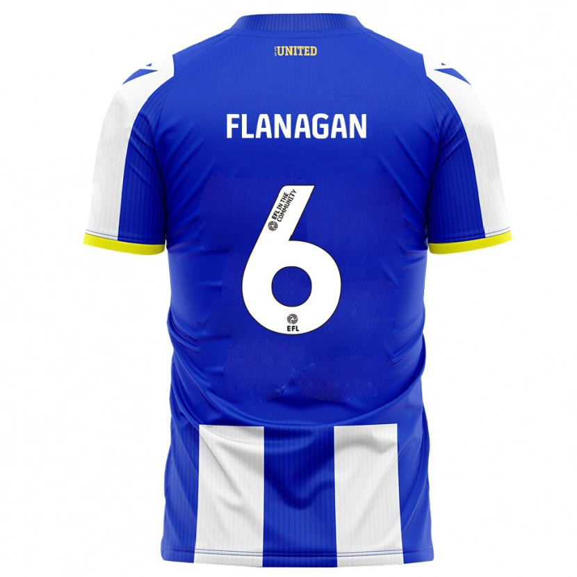 Danxen Mujer Camiseta Tom Flanagan #6 Azul Blanco 1ª Equipación 2025/26 La Camisa