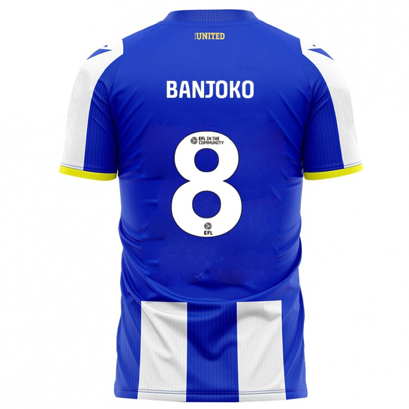 Danxen Mujer Camiseta Daniel Banjoko #8 Azul Blanco 1ª Equipación 2025/26 La Camisa
