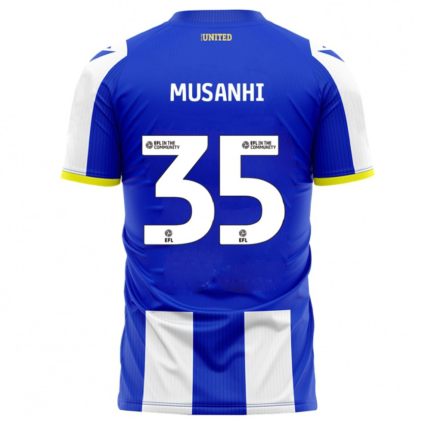 Danxen Mujer Camiseta Kurai Musanhi #35 Azul Blanco 1ª Equipación 2025/26 La Camisa