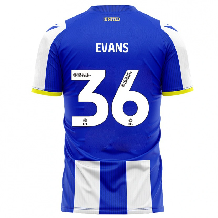 Danxen Mujer Camiseta Makise Evans #36 Azul Blanco 1ª Equipación 2025/26 La Camisa