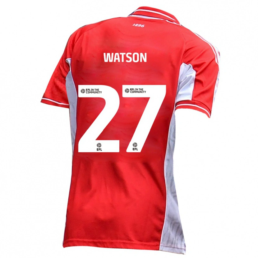 Danxen Mujer Camiseta Louie Watson #27 Rojo Blanco 1ª Equipación 2025/26 La Camisa