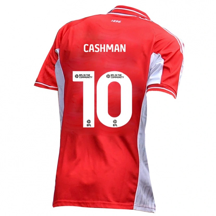 Danxen Mujer Camiseta Danny Cashman #10 Rojo Blanco 1ª Equipación 2025/26 La Camisa