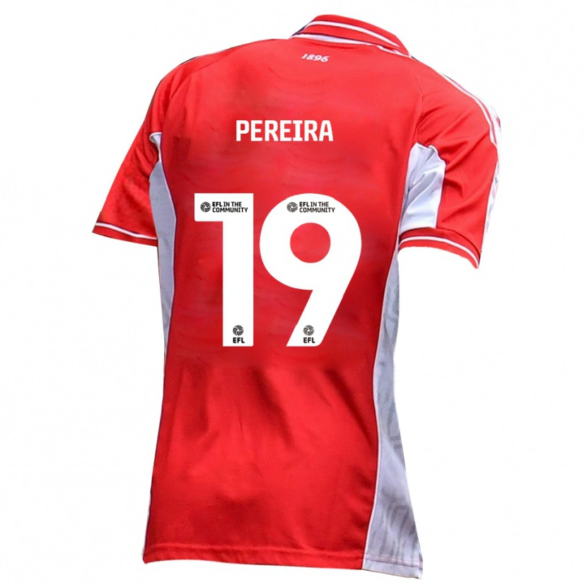 Danxen Mujer Camiseta Dion Pereira #19 Rojo Blanco 1ª Equipación 2025/26 La Camisa