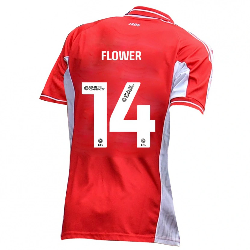 Danxen Mujer Camiseta Louis Flower #14 Rojo Blanco 1ª Equipación 2025/26 La Camisa