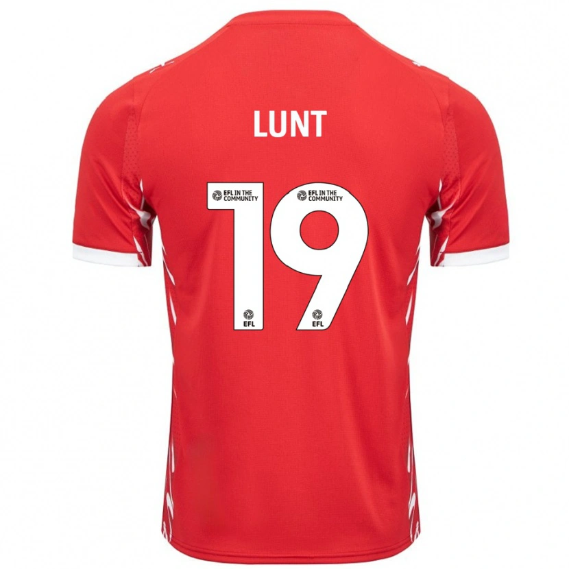 Danxen Mujer Camiseta Owen Lunt #19 Rojo Blanco 1ª Equipación 2025/26 La Camisa