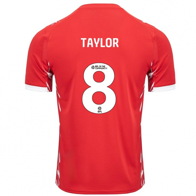 Danxen Mujer Camiseta Owen Taylor #8 Rojo Blanco 1ª Equipación 2025/26 La Camisa