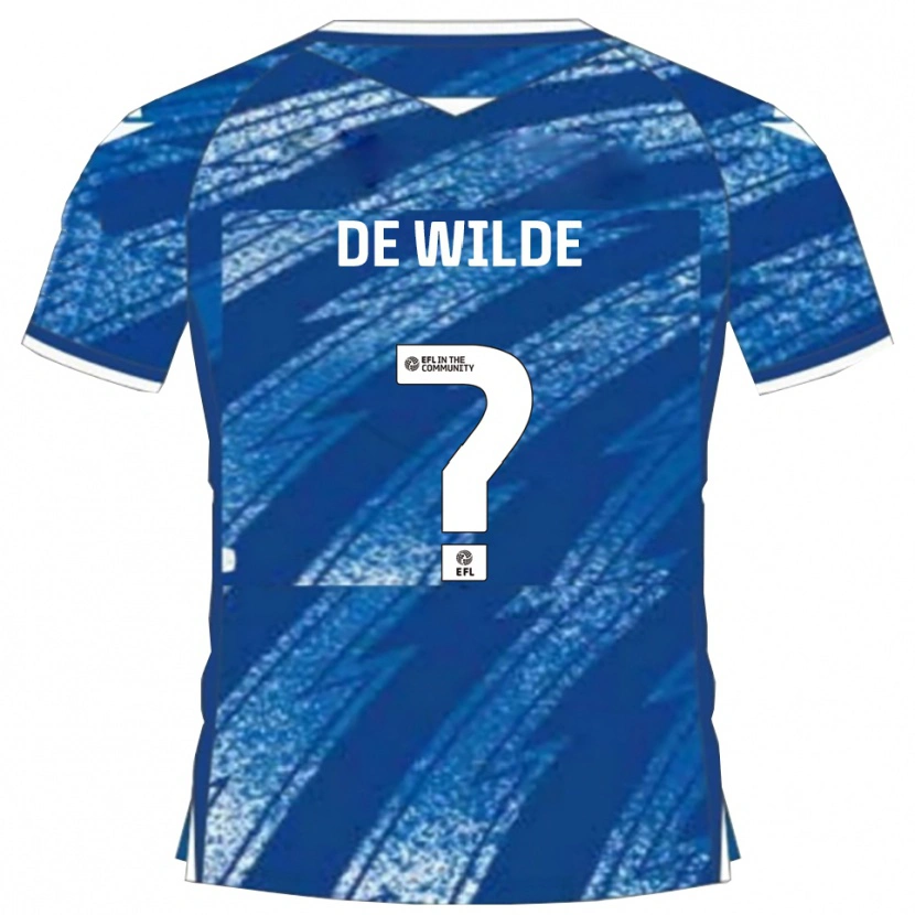 Danxen Mujer Camiseta William De Wilde #0 Azul Blanco 1ª Equipación 2025/26 La Camisa