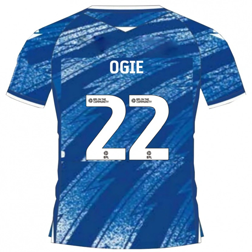 Danxen Mujer Camiseta Shadrach Ogie #22 Azul Blanco 1ª Equipación 2025/26 La Camisa
