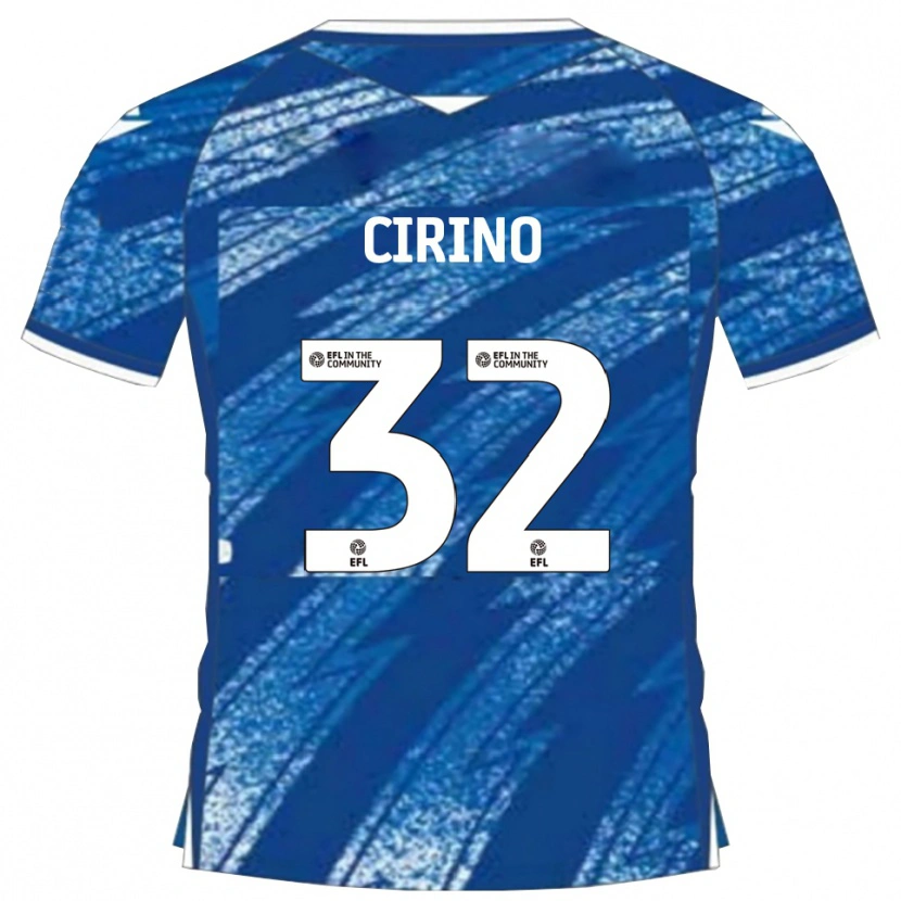 Danxen Mujer Camiseta Lenni Cirino #32 Azul Blanco 1ª Equipación 2025/26 La Camisa