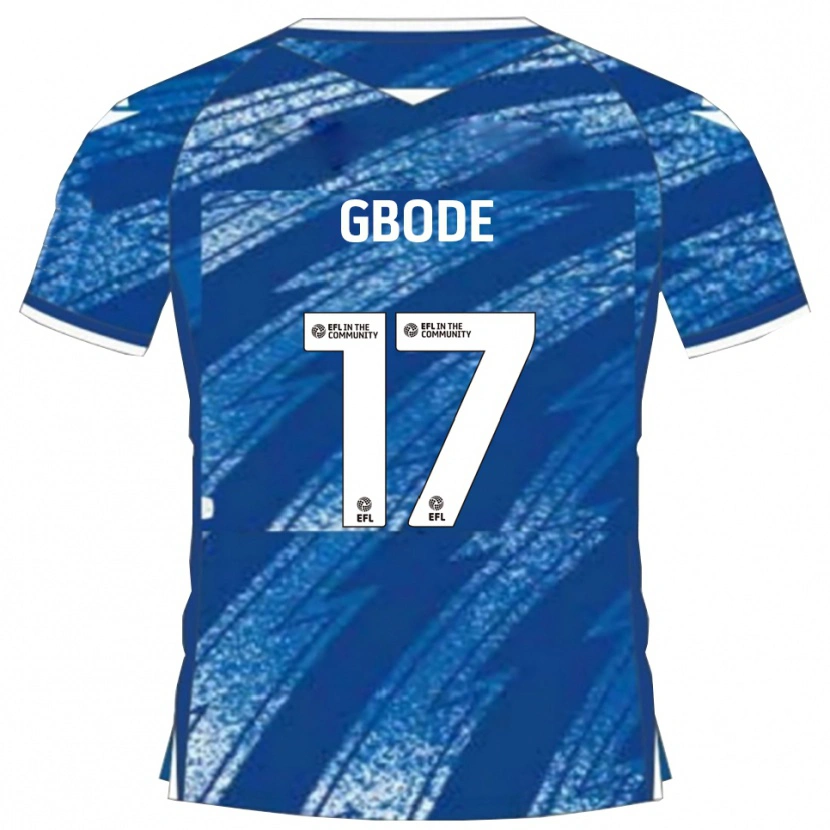 Danxen Mujer Camiseta Joseph Gbode #17 Azul Blanco 1ª Equipación 2025/26 La Camisa